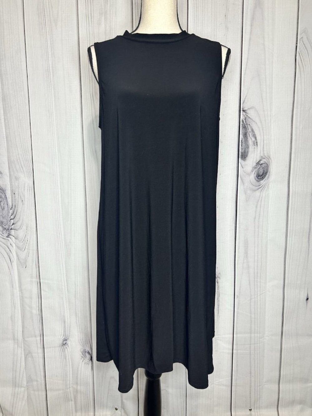 Annalee + Hope Dress Women's Sz Large Black Sleeveless A-Line Jersey